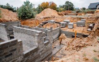 excavator leveling land for a commercial site prep project in Colorado Springs