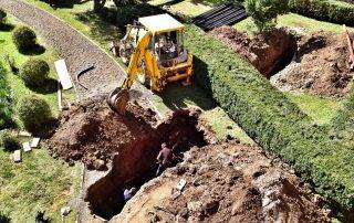 Excavation crew working on a Colorado Springs residential site